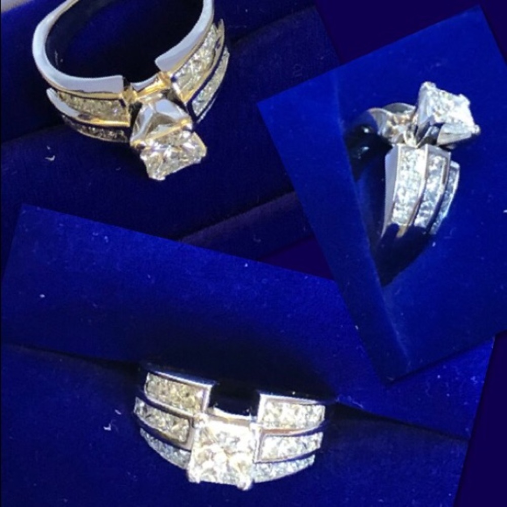 1.19 carat white gold engagement ring